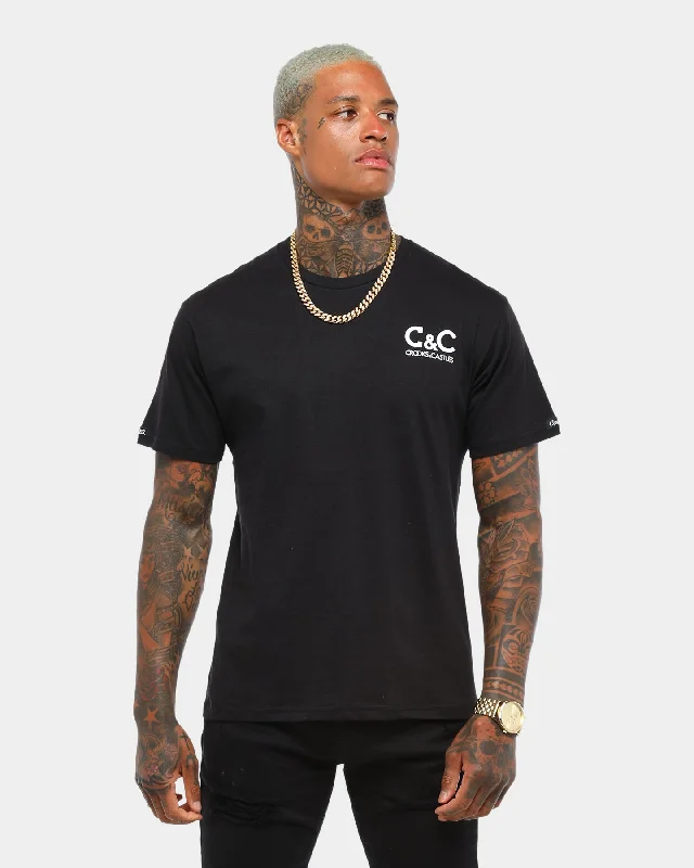 Crooks & Castles C&C Tee Black Spandex Blend Rayon Blend Denim Blend