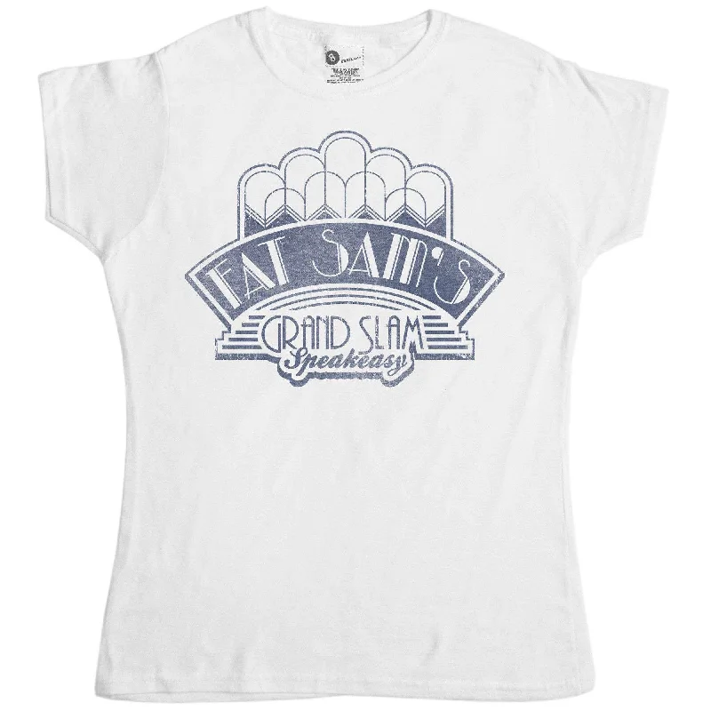 Fat Sam's Grand Slam Speakeasy Womens Style T-Shirt Lace Blend Ribbed Blend Corduroy Blend