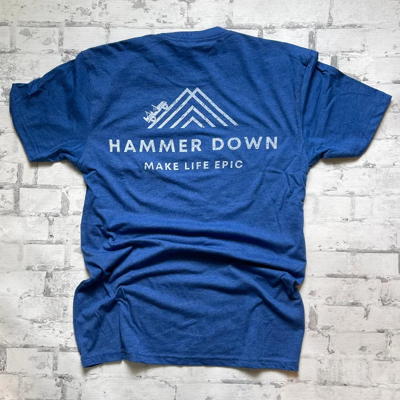 Hammer Down "Jeep Mountain" Short Sleeve T-shirt - Royal Lace Blend Ribbed Blend Corduroy Blend