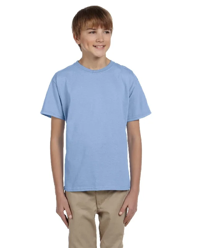 Hanes Youth Heavyweight 50/50 T-Shirts | Light Blue Chenille Blend Fleece Blend Nylon Blend