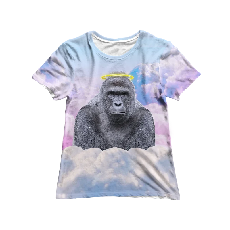 Harambe Halo Women's Tee Iron Safe Non-Iron Wrinkle Free