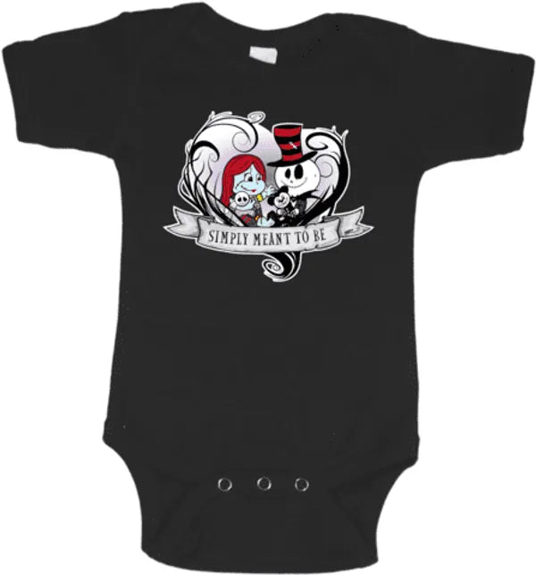 Jack and Sally Vine Heart Graphic Onesie or Tee Embroidered Appliqued Beaded