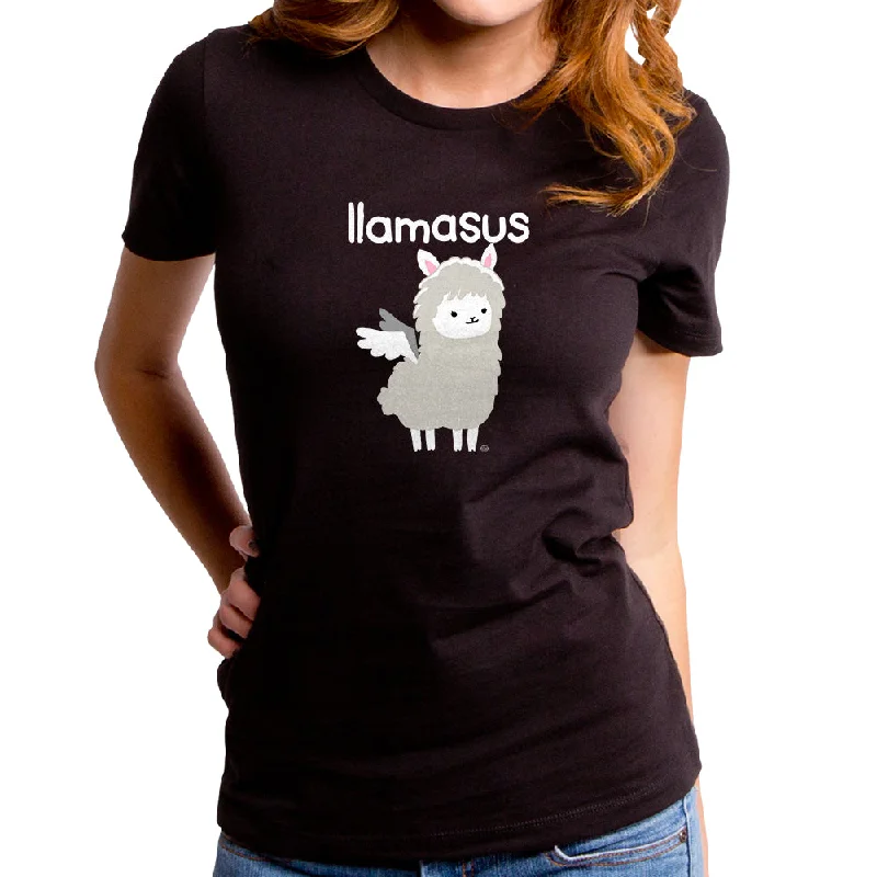 Llamasus Women's T-Shirt Iron Safe Non-Iron Wrinkle Free