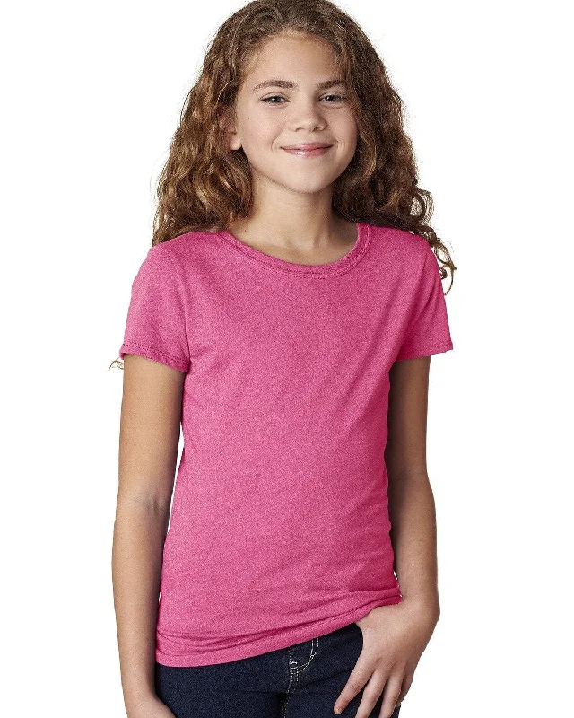 Next Level Girls Princess CVC Tee | Raspberry Handmade Hand-knitted Hand-woven