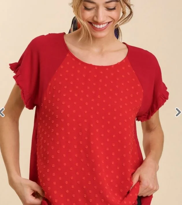 Polka Dot Detail Shirt- 2 Colors Anti-Pilling Machine Wash Handmade