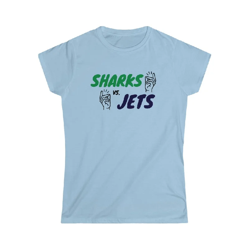 Sharks v Jets Fitted Tee Graphic Embroidered Appliqued