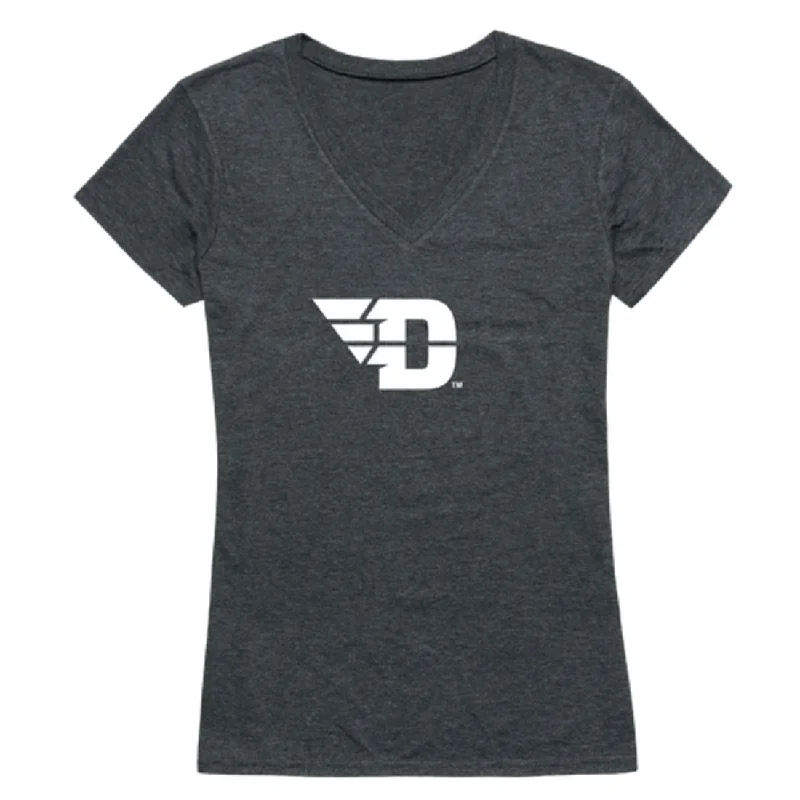 University of Dayton Flyers Womens Cinder T-Shirt Ribbed T-Shirt High Neck Heavyweight