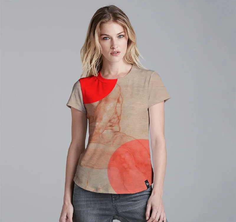 Womens Crew Tee, Michelangelo Fashionable Trendy Casual