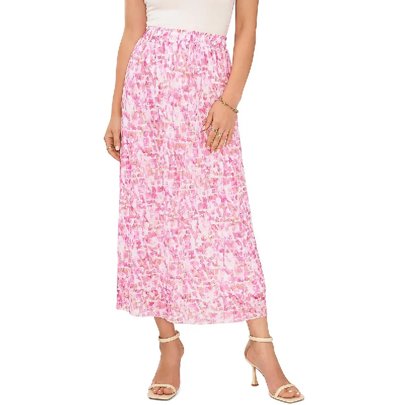 Womens Floral Dressy Pleated Skirt Tunics Sale discount