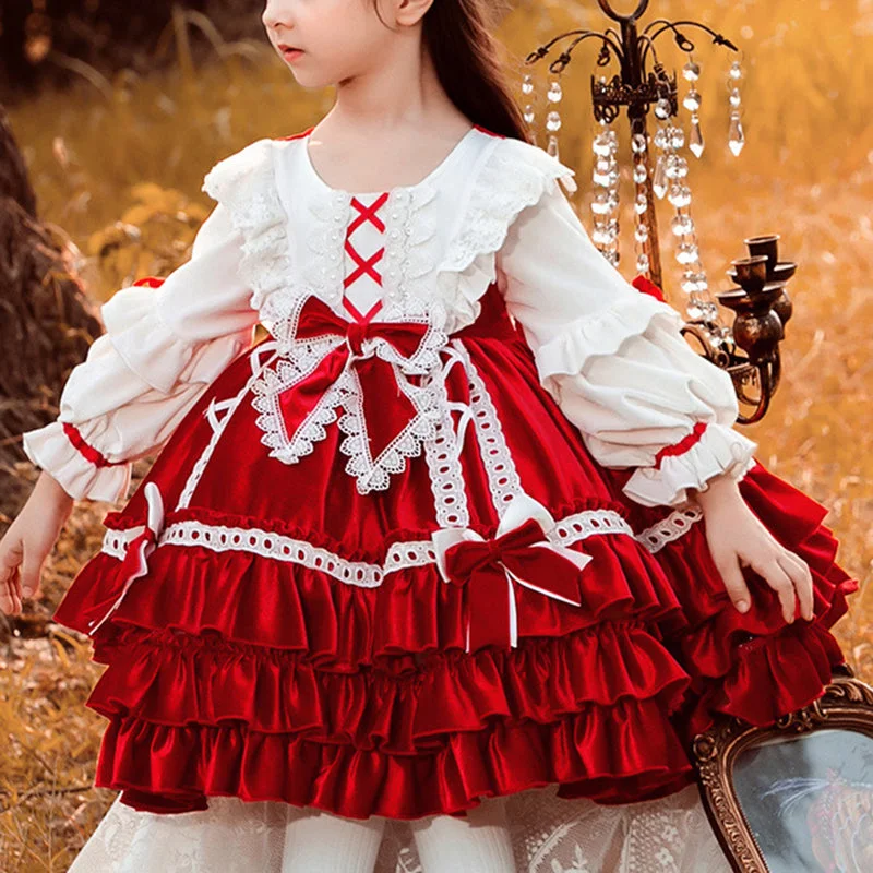 Baby Girl Dress Toddler Ball Gowns Christmas Lolita Velvet Fluffy Princess Dress Tunics Trendy modern