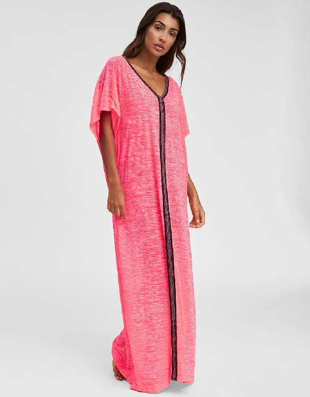 Inca Abaya Dress - Hot Pink empire Waist empire