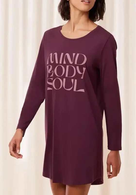 Triumph Long Sleeve Nightdress, Wine Tunics Bestseller popular