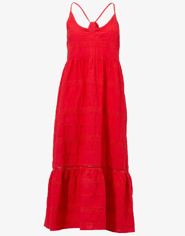 Numana Scoop Neck Dress - Red Tunics Velvet soft