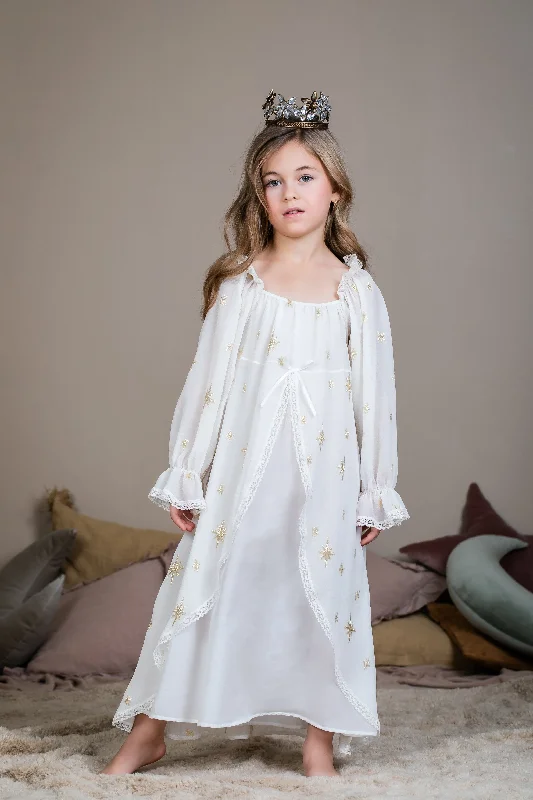 PENELOPE - GIRLS SILK NIGHTDRESS GOLDEN STARS Tunics Trendy modern