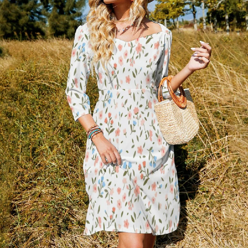 Sweetheart Knot Flare Dress Tunics Sophisticated sleek