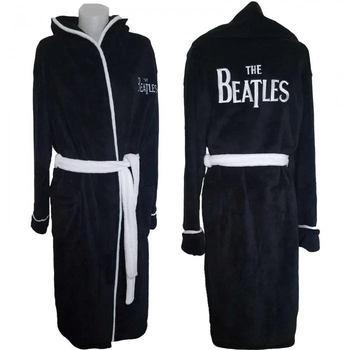 The Beatles Unisex Adult Drop T Logo Dressing Gown Tunics Designer luxury