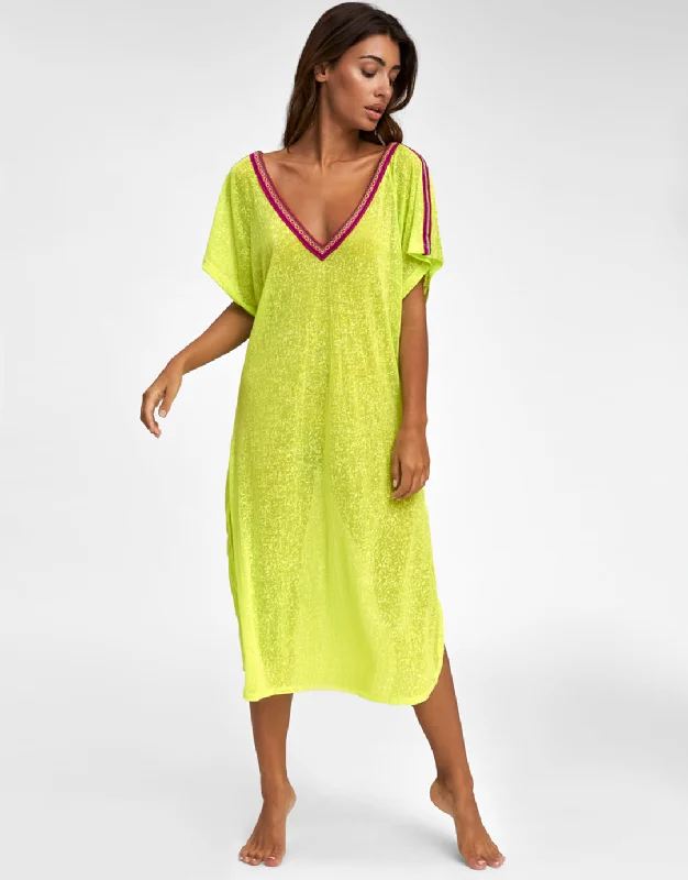 V Back Dress - Lemon Tunics Trendy modern