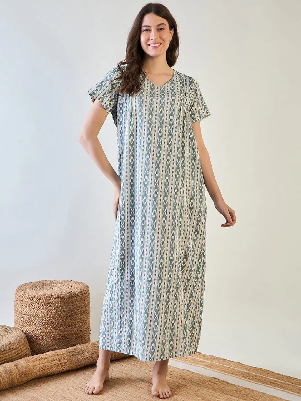 Women's Tribal Essence Simple Comfy Night Dress - The Kaftan Company Tunics Hiking breathable