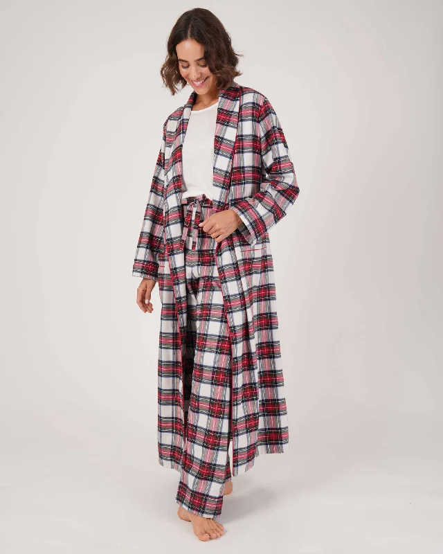 Women's Brushed Cotton Dressing Gown - Haselbury Tunics Corduroy durable