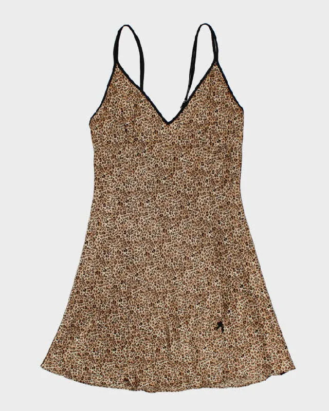 Y2k 00s Leopard Print Slip Dress - M Tunics Sale discount